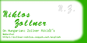 miklos zollner business card